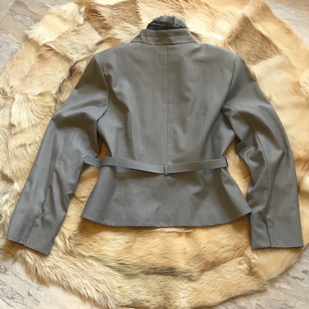 Rabbit Fur Removable Collar Jacket - image 4